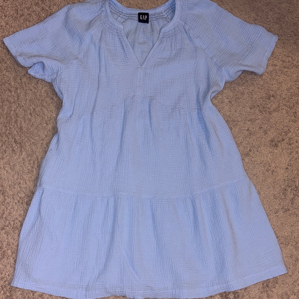 GAP Sky Blue Crinkle Dress